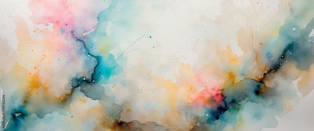 Fototapeta premium Abstract Watercolor Background with Soft Pastels 