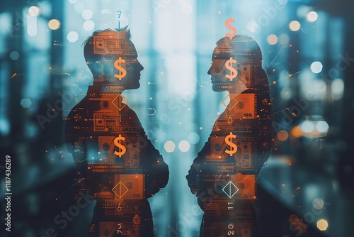 Obraz na płótnie Comparing Wage Gap, Equal Pay, and Pay Disparity