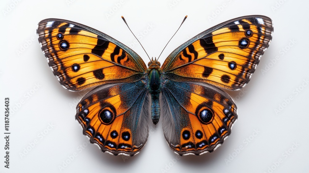 Fototapeta premium close up photo of a butterfly isolated on a white backgroun