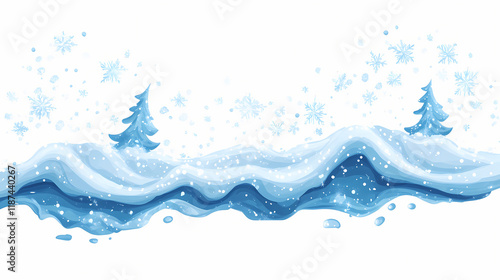 Snowdrift isolated on a white background. Stardrift. Illustration photo