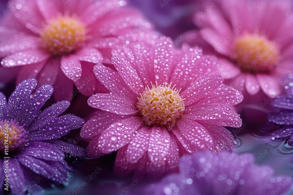 Fresh flowers with dew drops, great for floral designs or macro photography Fresh flowers with dew drops, great for floral designs or macro photography