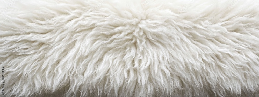 Fototapeta premium Close-Up of Soft, Fluffy White Fur Texture, Delicate, Cozy, Warm, Natural Beauty