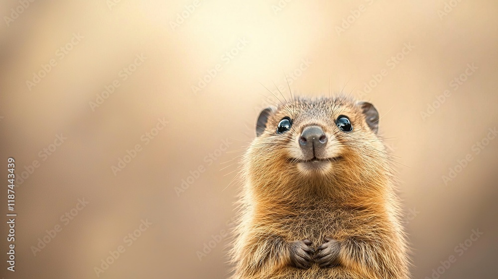 Close-up of small animal with surprised expression on its face Blurry background Close-up of small animal with surprised expression on its face Blurry background