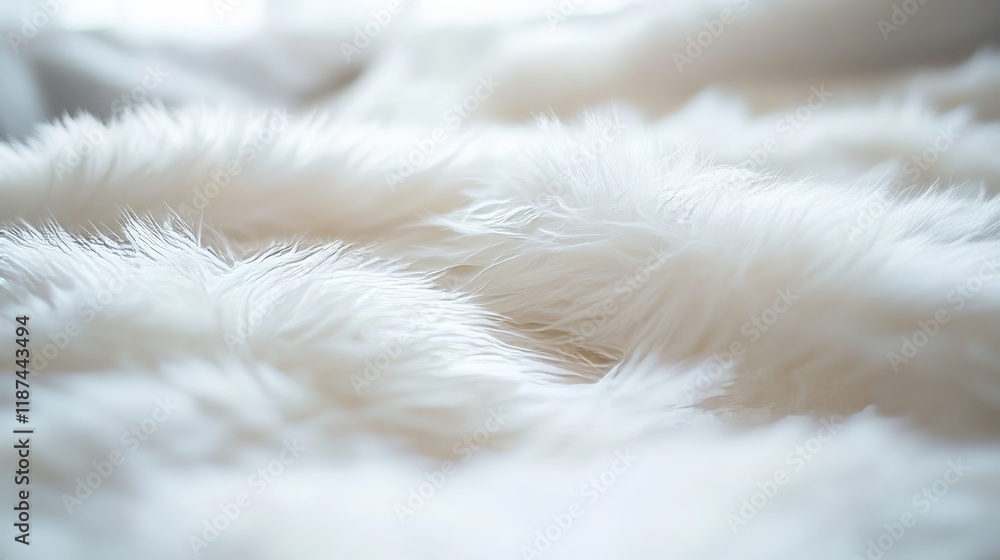 Close-Up of Soft, Fluffy White Fur Texture, Delicate, Cozy, Warm, Natural Beauty Close-Up of Soft, Fluffy White Fur Texture, Delicate, Cozy, Warm, Natural Beauty