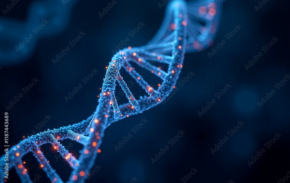 DNA strand artificial intelligence health care futuristic technology diagnose DNA strand artificial intelligence health care futuristic technology diagnose