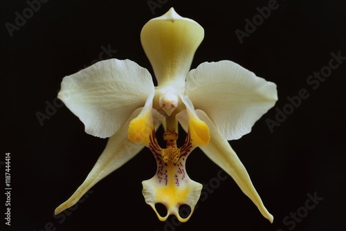 A detailed shot of a single flower on a dark background, great for product or brand promotion photo