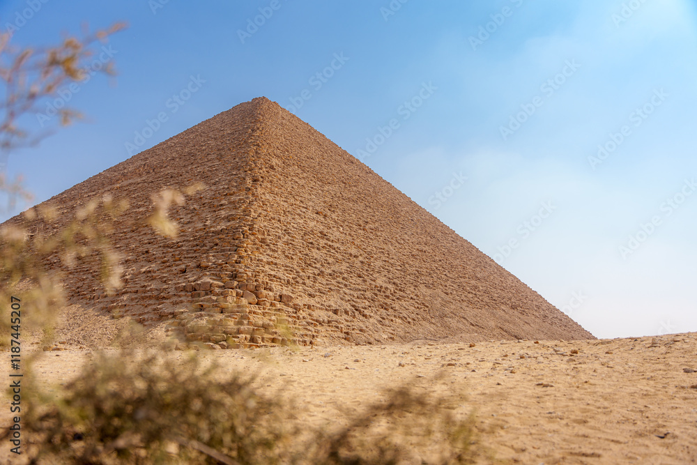 The Great Pyramid of Giza in the Egyptian Desert The Great Pyramid of Giza in the Egyptian Desert
