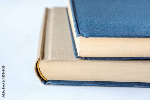 Books stacked on top of each other, great for depicting a home library or study area photo