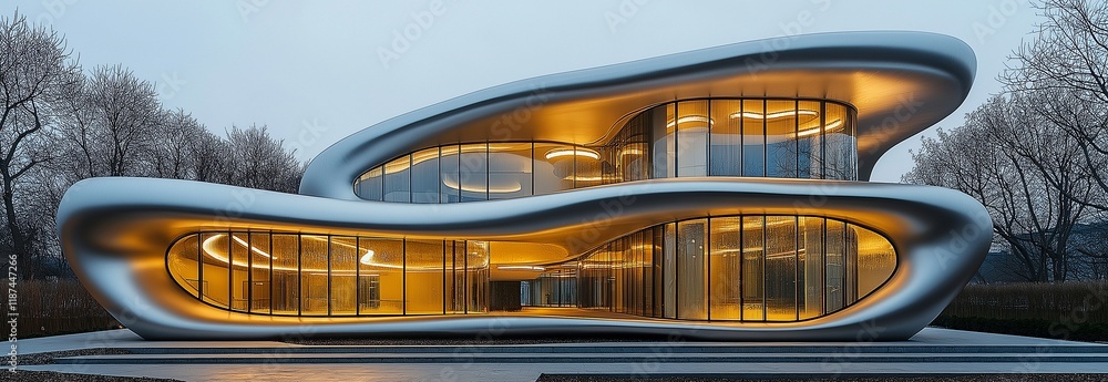 Obraz premium Contemporary medical facilities featuring a sleek, stainless exterior