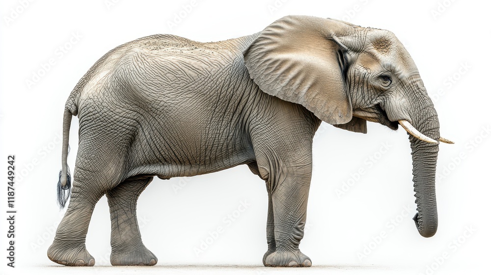 Obraz premium photo of an elephant isolated on a white background elephant