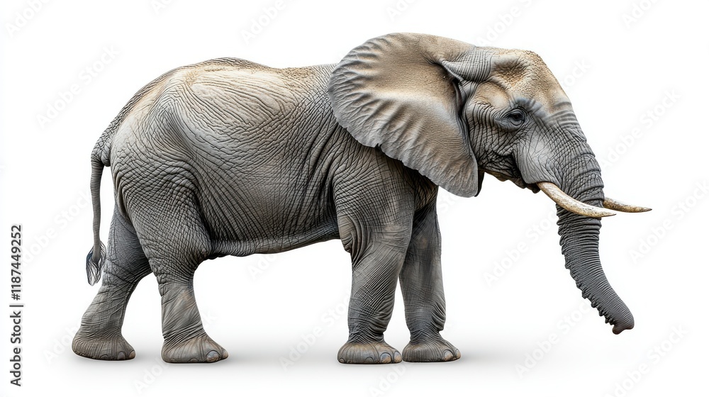 Obraz premium photo of an elephant isolated on a white background elephant
