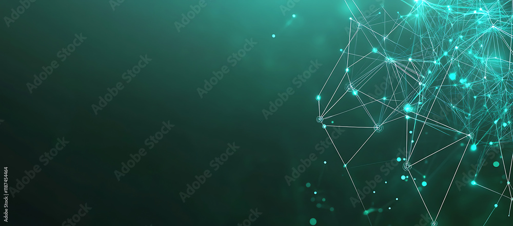 Futuristic Digital Landscape: Glowing Teal Particles, Interconnected Nodes, and Neural Network Visualization in a Cyberspace Aesthetic Futuristic Digital Landscape: Glowing Teal Particles, Interconnected Nodes, and Neural Network Visualization in a Cyberspace Aesthetic