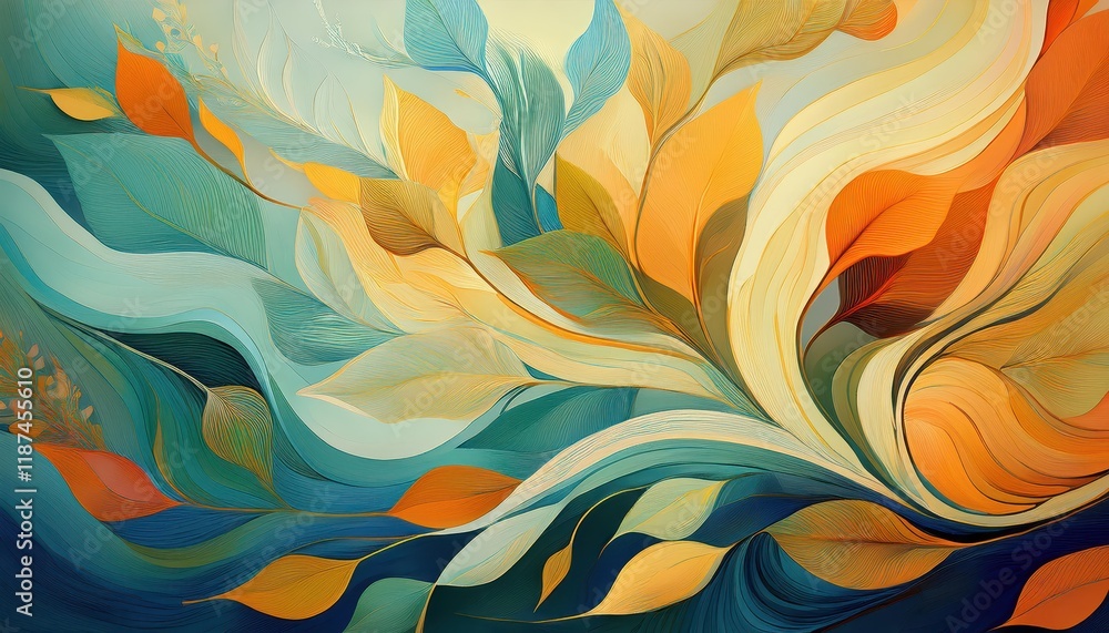 Vibrant and Expressive Abstract Artwork showcasing a Symphony of Earthy Hues, Demonstrating the Beauty of Natures Palette. Vibrant and Expressive Abstract Artwork showcasing a Symphony of Earthy Hues, Demonstrating the Beauty of Natures Palette.
