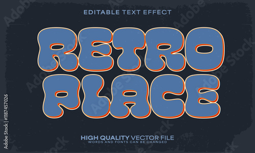 Retro classic text effect, editable text effect and vintage 3d font style bold shadow oldschool poster design