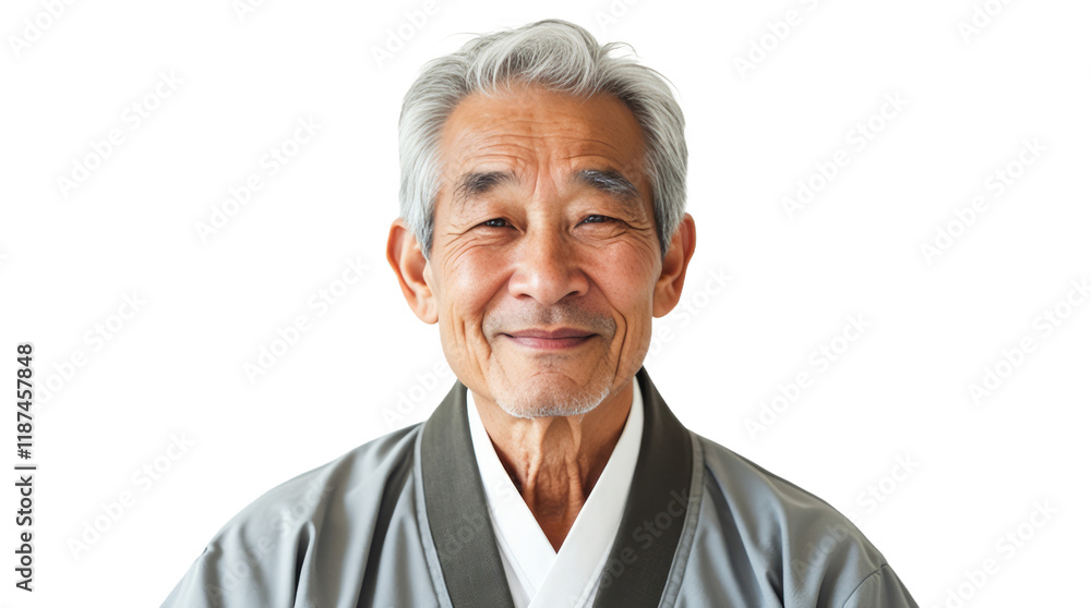 Portrait of an Elderly South Asian Man with Neat, Short Hair, Wearing a Traditional Shirt and Exuding Wisdom and Calm Portrait of an Elderly South Asian Man with Neat, Short Hair, Wearing a Traditional Shirt and Exuding Wisdom and Calm
