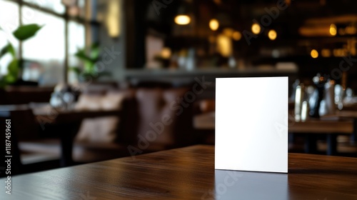 Wallpaper Mural Blank menu card on wooden table in restaurant. Torontodigital.ca