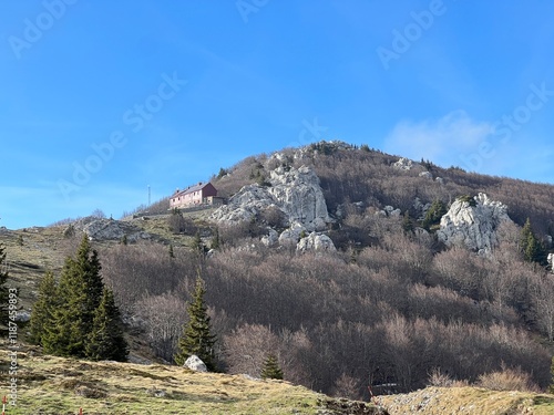 Zavizan Mountain Lodge or mountain hut Zavižan - Northern Velebit National Park, Croatia or die Berghütte Zavizan (Planinarski dom Zavižan - Nacionalni park Sjeverni Velebit, Hrvatska) photo