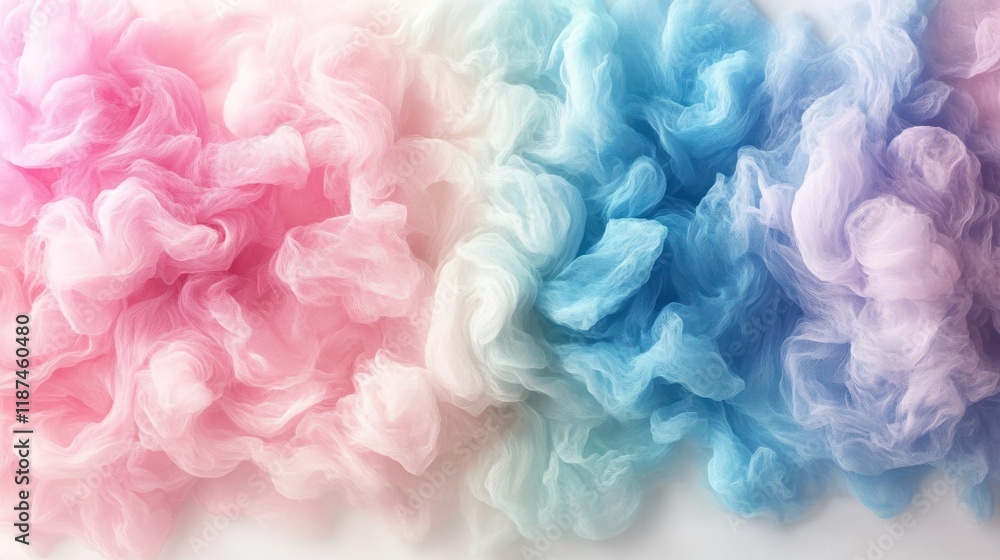 Fototapeta premium Pastel ink swirling in water, creating abstract gradient background.
