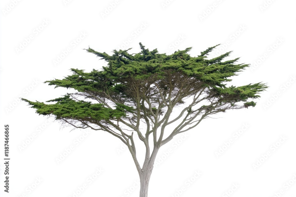 Obraz premium A single tree stands alone in the middle of an open field, surrounded by green grass and blue sky