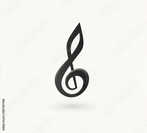 A sleek and contemporary icon featuring music notes, a song, melody, or tune, suitable for musical apps and websites. photo