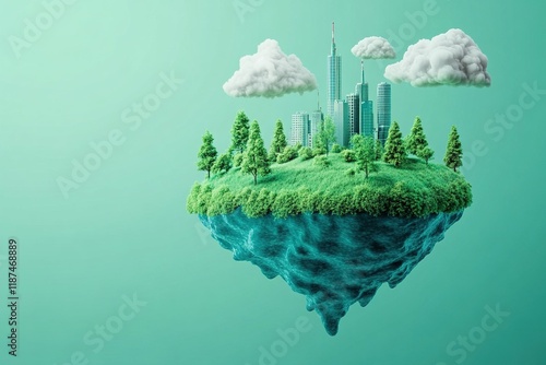 Carbon capture and storage concept. Cabon offset and reducing co2 target. photo