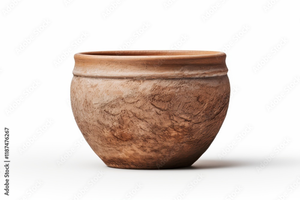 Handcrafted earthen pot showcasing traditional pottery techniques in a warm, natural tone Handcrafted earthen pot showcasing traditional pottery techniques in a warm, natural tone