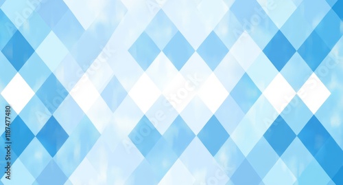 Bavarian Oktoberfest seamless pattern with blue and white rhombus flag of Bavaria Oktoberfest blue checkered background wallpaper