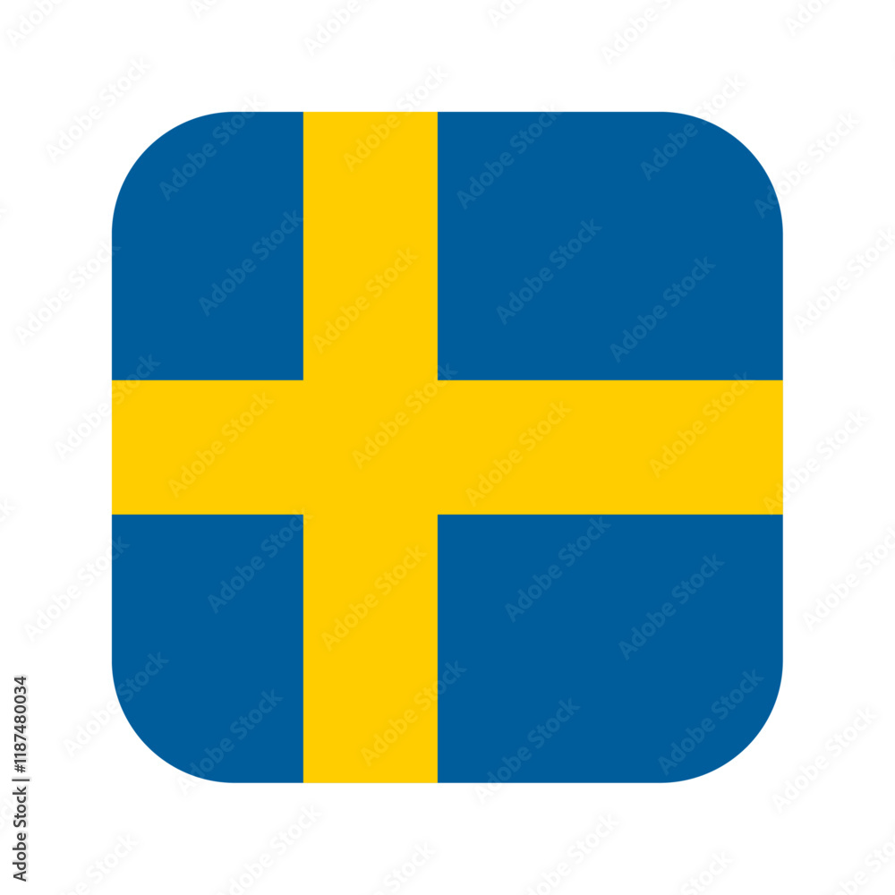 Sweden flag rounded square icon Sweden flag rounded square icon