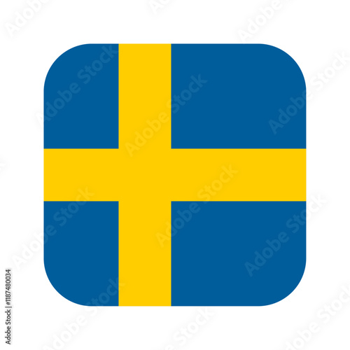 Sweden flag rounded square icon