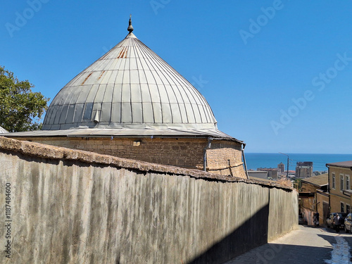 Derbent Juma Mosque, Derbent, Republic of Dagestan, Russia. Derbent Juma Mosque is the oldest mosque in Russia. The mosque is located in the center of the old part of Derbent. Historical landmark. photo