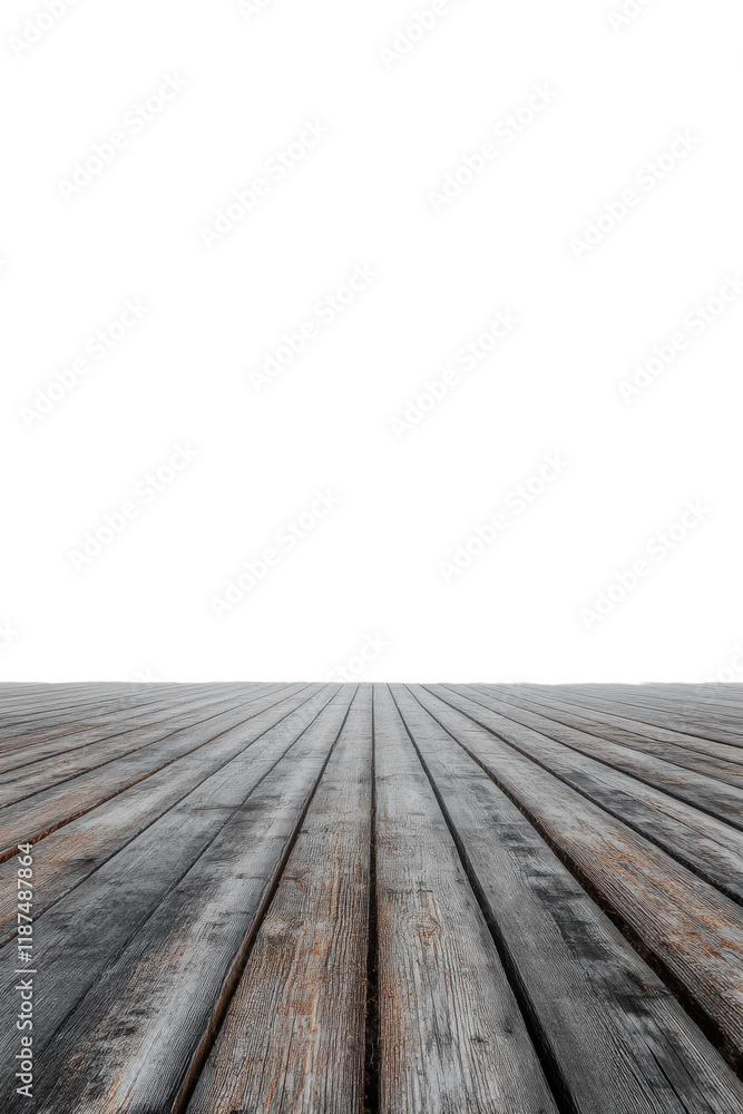 Tranquil wooden deck overlooking expansive white horizon scenic nature calm environment perspective isolated on transparent background png Tranquil wooden deck overlooking expansive white horizon scenic nature calm environment perspective isolated on transparent background png