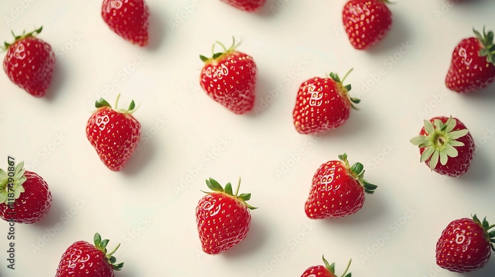 Fresh Ripe Red Strawberries Isolated on White Background Fresh Ripe Red Strawberries Isolated on White Background