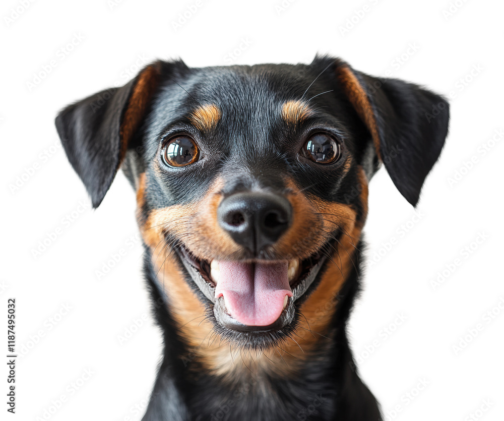 Happy dog taking selfie on high fidelity pet portrait environment cheerful concept isolated on transparent background png Happy dog taking selfie on high fidelity pet portrait environment cheerful concept isolated on transparent background png