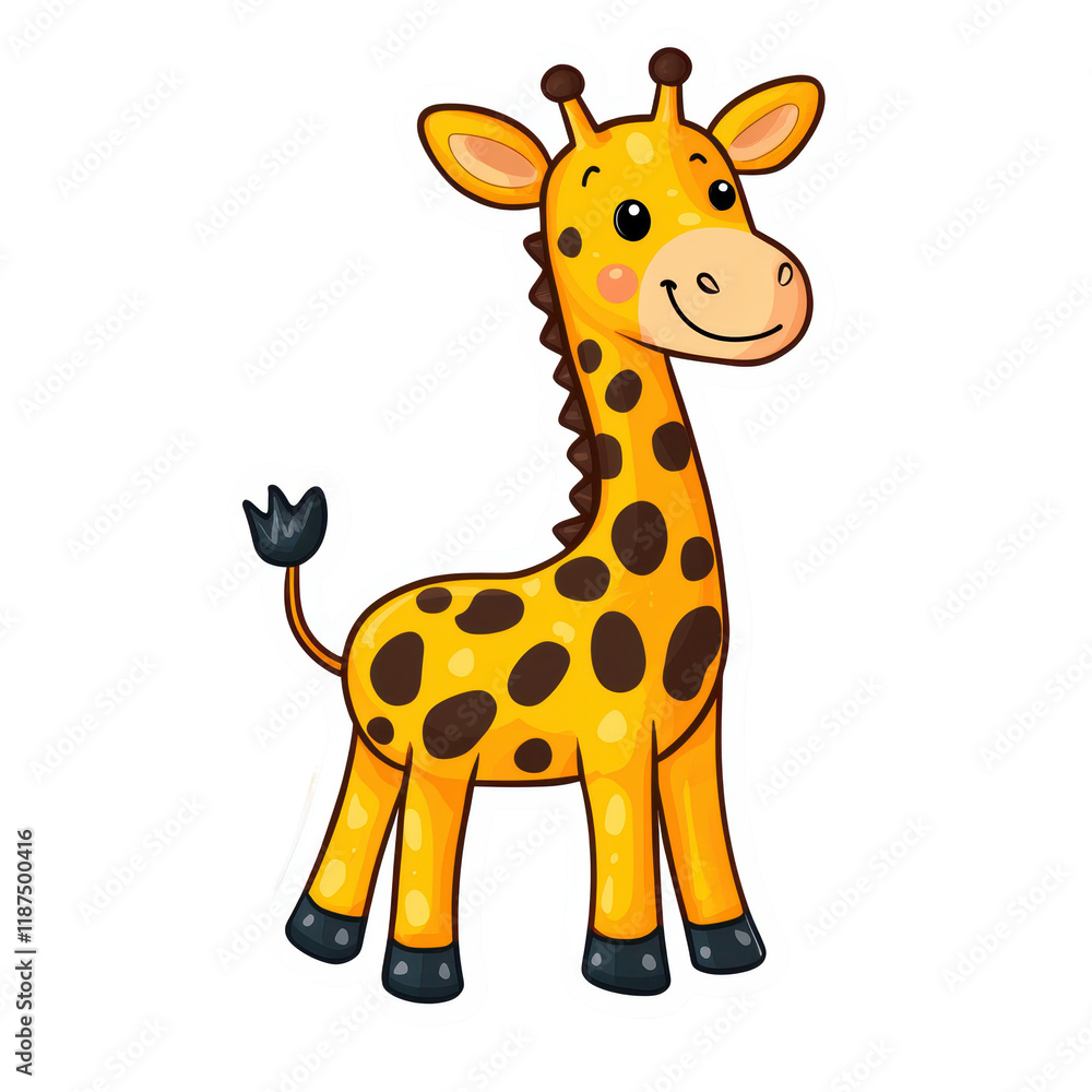 Cute Cartoon Giraffe Character Design for Kids Cute Cartoon Giraffe Character Design for Kids