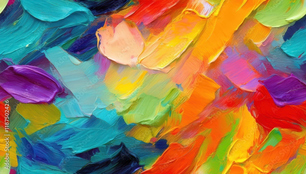 Obraz premium Striking Multicolor Abstract Artwork Upclose View of a Rough Textured Pattern Background Embracing Vibrant Hues and Colorful Swirls