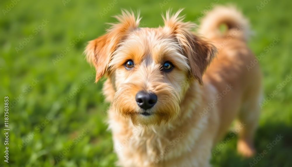 A charming golden-brown terrier with an endearing gaze, radiating innocence and playfulness, perfect for pet adoption campaigns or social media sharing, A charming golden-brown terrier with an endearing gaze, radiating innocence and playfulness, perfect for pet adoption campaigns or social media sharing,