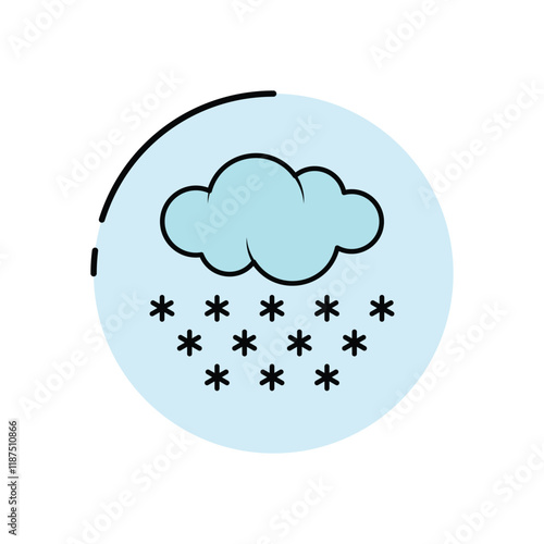 Snow Flurries vector icon