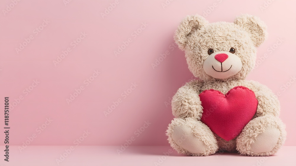 ハートを抱えたクマのぬいぐるみ ハートを抱えたクマのぬいぐるみ