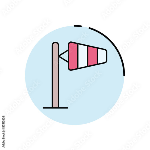Windsock  vector icon