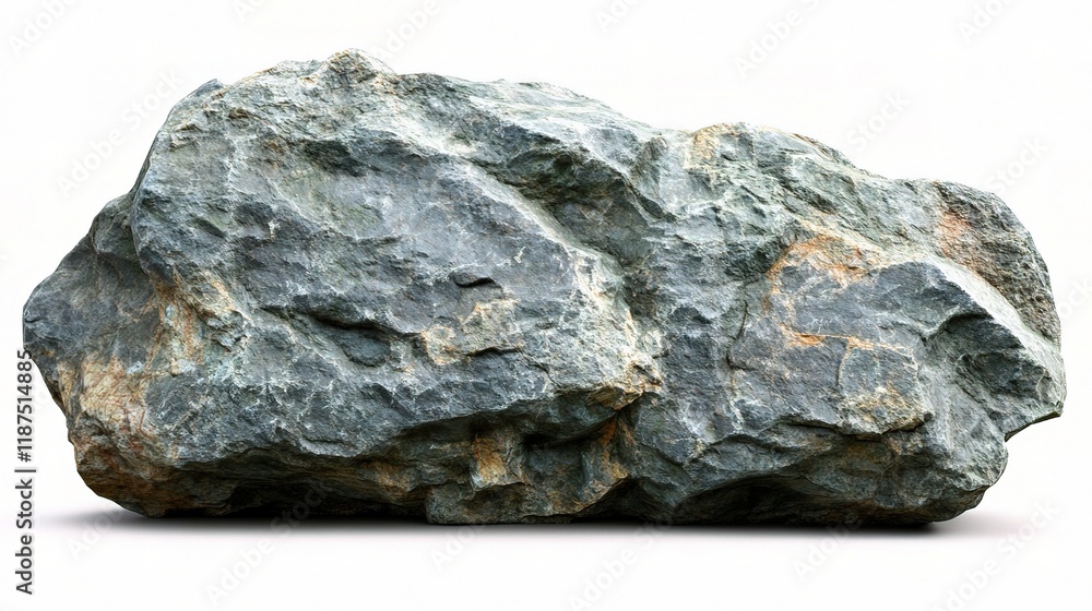 Isolated Stone Rock from Cliff Face on White Background Isolated Stone Rock from Cliff Face on White Background