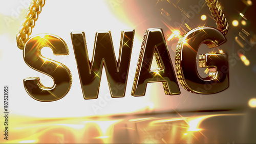Fototapeta 3d render swag text