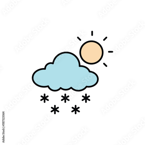 Light Snow vector icon