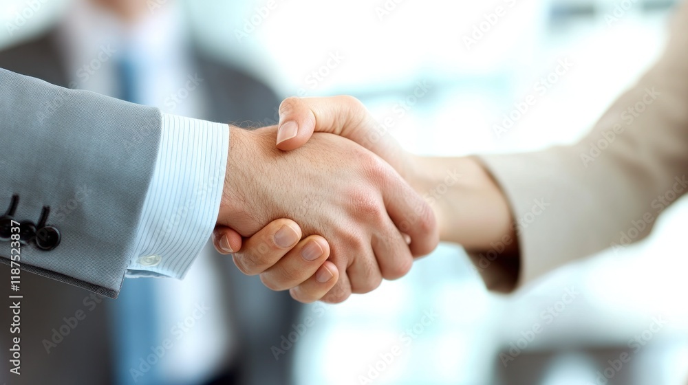 Business people shaking hands in a professional agreement. Business people shaking hands in a professional agreement.