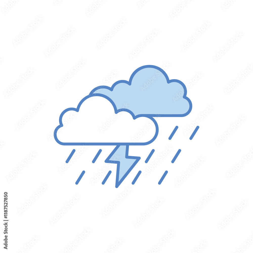 Thunderstorm vector icon Thunderstorm vector icon