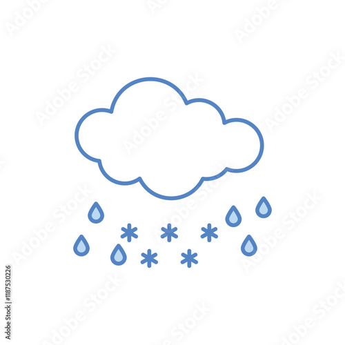 Freezing Rain vector icon