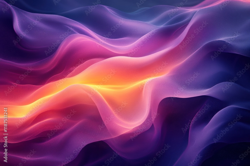 Obraz premium Abstract Pink and Blue Gradient Background with Fluid Wave Patterns and Soft Lighting