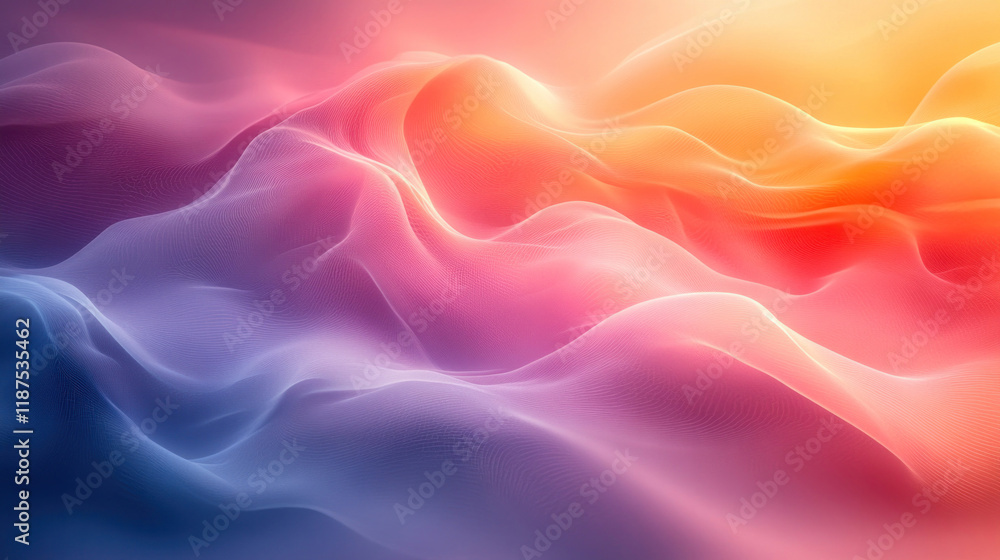 Lyrical abstraction using soft, curving lines and dreamy color gradients to create a flowing visual harmony Lyrical abstraction using soft, curving lines and dreamy color gradients to create a flowing visual harmony