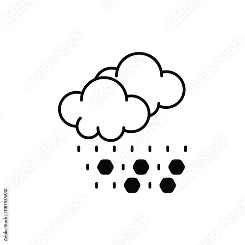 Hail vector icon
