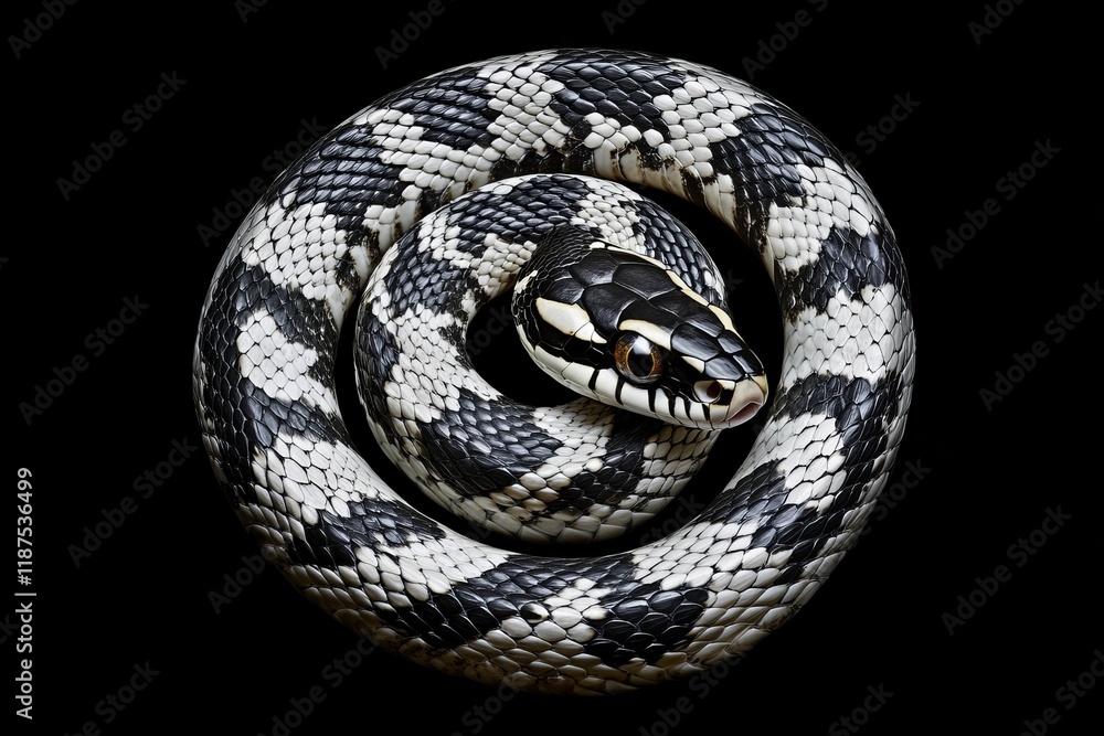 Obraz premium A young corn snake (anerythristic) is crawling on a hand.The corn snake, a pet, is on someone's hand.A horn snake (anerythristic variety) is moving its body on a hand.The anerythristic corn snake is
