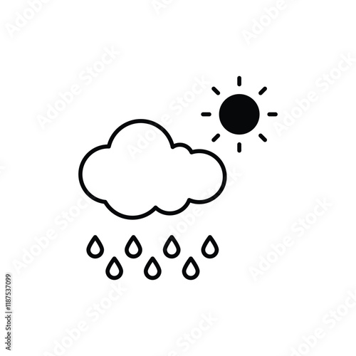 Partly Sunny vector icon
